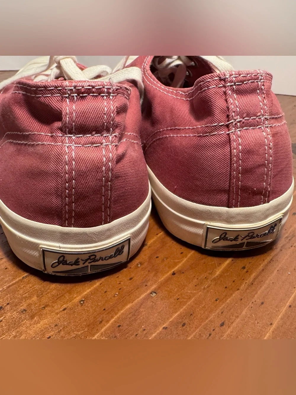 CONVERSE Jack Purcell Canvas Sneakers - Men's Size 12 / Women's 13.5 - Burgundy
